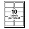 Avery 2 in. x 4 in. Matte Clear Easy Peel Mailing Labels with Sure Feed Technology for Laser Printers - Clear (10/Sheet, 50 Sheets/Box)